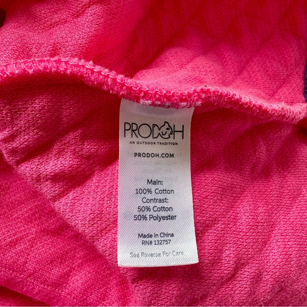 Prodoh Quilted Quarter Zip Pullover Pink Navy Trim Coastal Outdoor Size Small - Picture 4 of 7